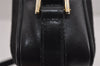Authentic GUCCI Web Sherry Line Micro GG Canvas Leather Shoulder Bag Black 2539J