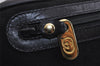 Authentic GUCCI Web Sherry Line Micro GG Canvas Leather Shoulder Bag Black 2539J