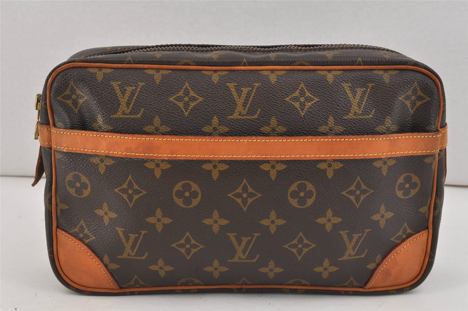 Authentic Louis Vuitton Monogram Compiegne 28 Clutch Hand Bag M51845 LV 2539K