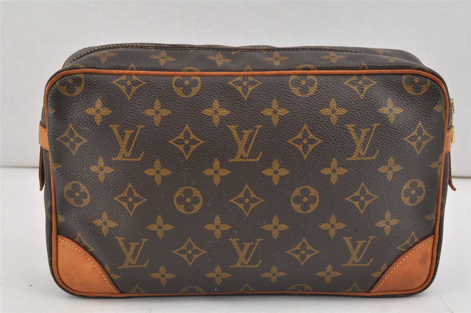 Authentic Louis Vuitton Monogram Compiegne 28 Clutch Hand Bag M51845 LV 2539K