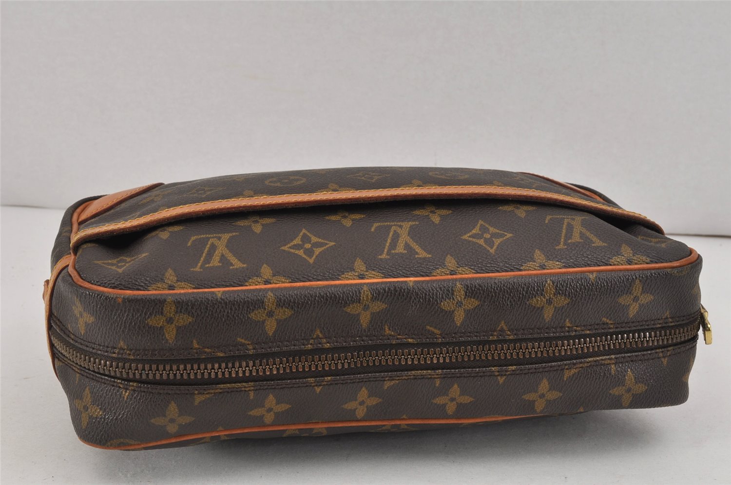 Authentic Louis Vuitton Monogram Compiegne 28 Clutch Hand Bag M51845 LV 2539K