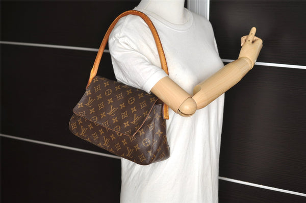 Authentic Louis Vuitton Monogram Mini Looping Shoulder Hand Bag M51147 LV 2541I