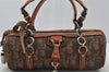 Authentic Christian Dior Trotter Romantic Hand Bag Purse PVC Leather Brown 2541J