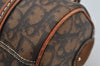 Authentic Christian Dior Trotter Romantic Hand Bag Purse PVC Leather Brown 2541J