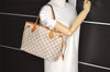 Authentic Louis Vuitton Damier Azur Neverfull PM Tote Bag N51110 LV 2542I