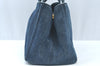 Authentic PRADA Vintage DENIM Canapa SS Tote Hand Bag Purse BN2439 Blue 2544I