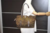 Authentic PRADA Nylon Tessuto Leather Shoulder Tote Bag Purse Khaki Brown 2546I