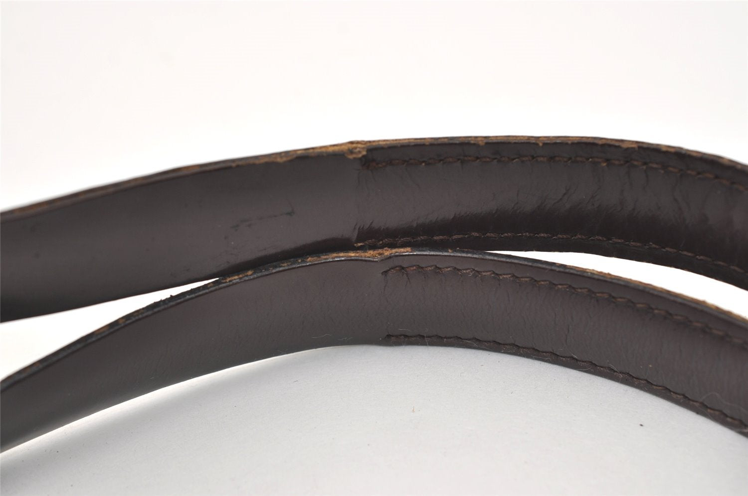 Authentic GUCCI Vintage Shoulder Hand Bag Leather Brown Junk 2547J