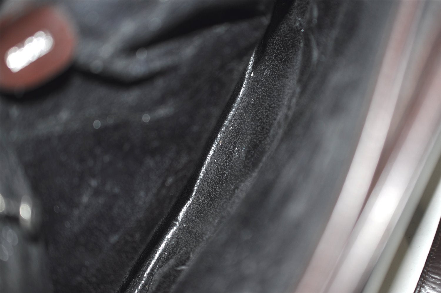 Authentic GUCCI Vintage Shoulder Hand Bag Leather Brown Junk 2547J