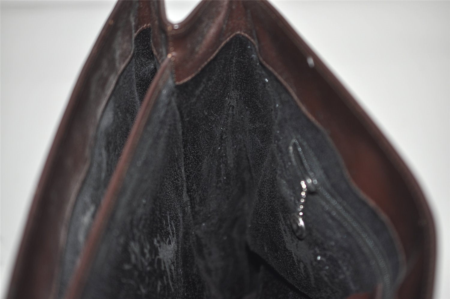 Authentic GUCCI Vintage Shoulder Hand Bag Leather Brown Junk 2547J