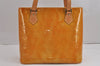 Authentic Louis Vuitton Vernis Houston Shoulder Hand Bag Yellow M91004 LV 2548J