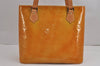 Authentic Louis Vuitton Vernis Houston Shoulder Hand Bag Yellow M91004 LV 2548J