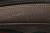 Authentic GUCCI Web Sherry Line Shoulder Cross Bag GG PVC Leather Brown 2549I