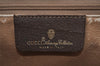 Authentic GUCCI Web Sherry Line Shoulder Cross Bag GG PVC Leather Brown 2549I