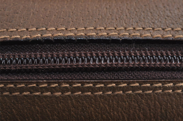 Authentic GUCCI GG Plus Shoulder Cross Body Bag Purse PVC Leather Brown 2549J