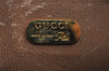 Authentic GUCCI GG Plus Shoulder Cross Body Bag Purse PVC Leather Brown 2549J