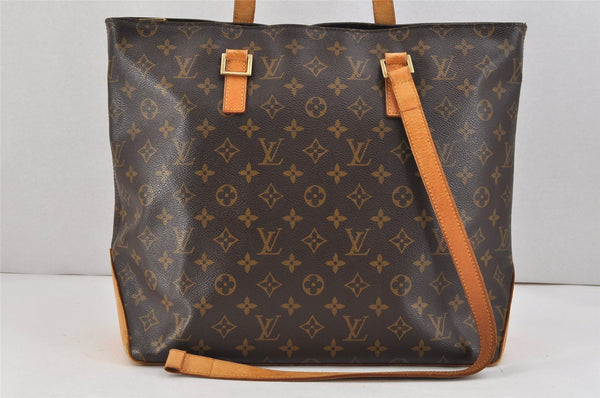 Authentic Louis Vuitton Monogram Cabas Mezzo Shoulder Tote Bag M51151 Junk 2549K