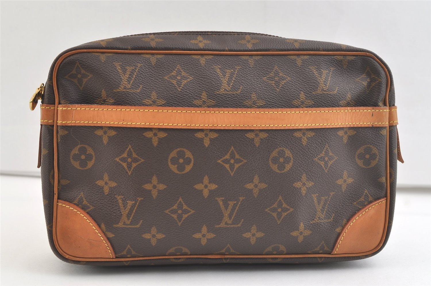 Authentic Louis Vuitton Monogram Compiegne 28 Clutch Hand Bag M51845 LV 2550K
