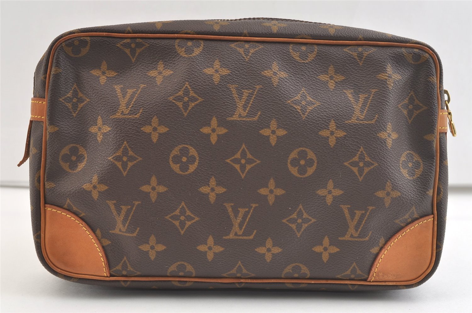 Authentic Louis Vuitton Monogram Compiegne 28 Clutch Hand Bag M51845 LV 2550K