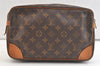 Authentic Louis Vuitton Monogram Compiegne 28 Clutch Hand Bag M51845 LV 2550K