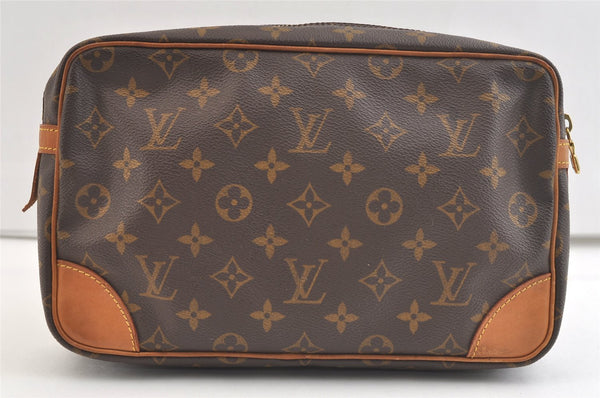 Authentic Louis Vuitton Monogram Compiegne 28 Clutch Hand Bag M51845 LV 2550K