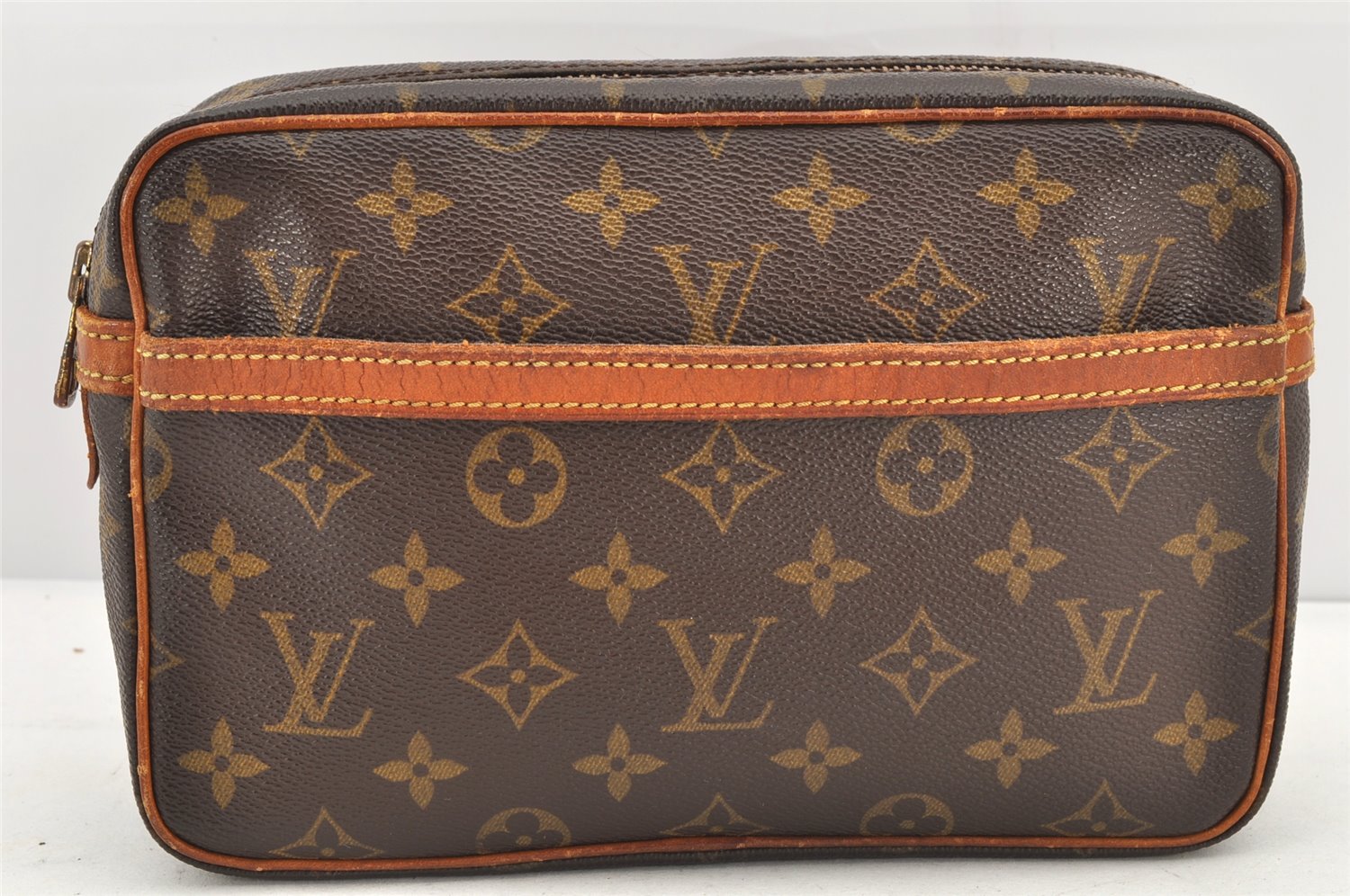 Authentic Louis Vuitton Monogram Compiegne 23 Clutch Hand Bag M51847 LV 2551K