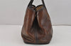 Authentic HERMES Garden Party TPM 2Way Shoulder Tote Bag Leather Brown 2553K