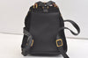 Authentic GUCCI Bamboo Drawstring Backpack Purse Suede Leather Black 2554K