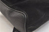 Authentic GUCCI Bamboo Drawstring Backpack Purse Suede Leather Black 2554K