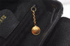 Authentic GUCCI Bamboo Drawstring Backpack Purse Suede Leather Black 2554K