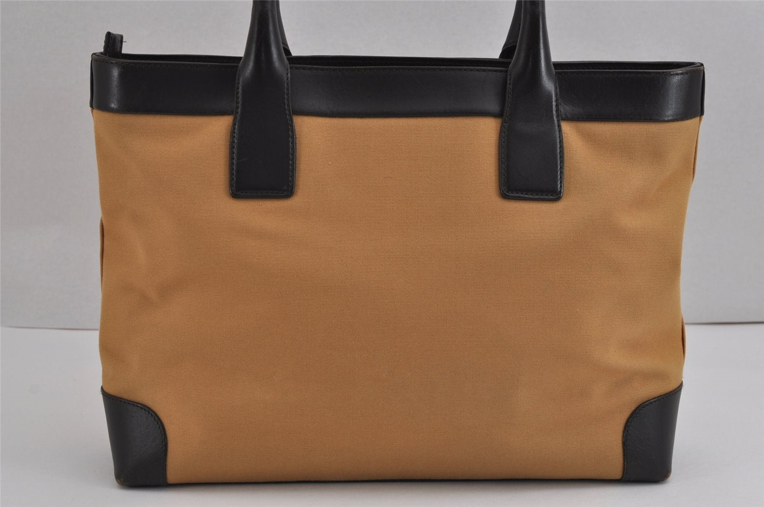 Authentic GUCCI Web Sherry Line Shoulder Tote Bag Canvas Leather Beige 2555J