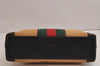 Authentic GUCCI Web Sherry Line Shoulder Tote Bag Canvas Leather Beige 2555J