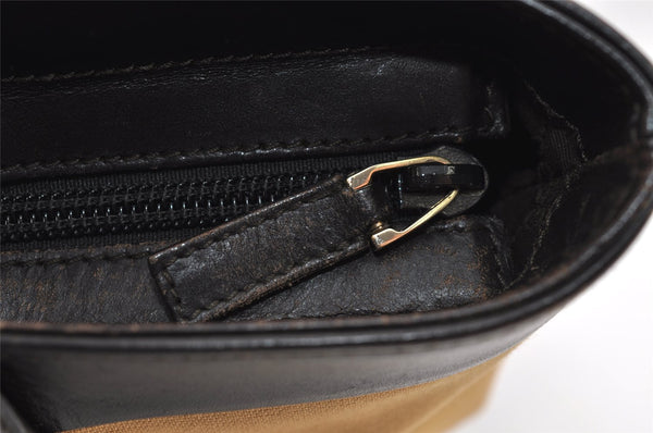 Authentic GUCCI Web Sherry Line Shoulder Tote Bag Canvas Leather Beige 2555J