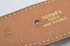 Authentic HERMES Constance Leather Belt Size 70cm 27.6" Black Brown Box 2556I