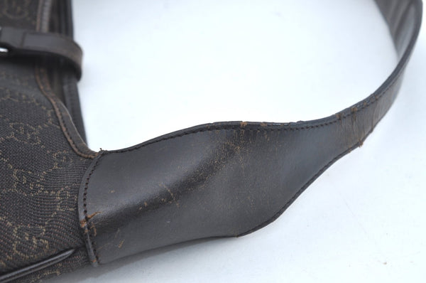 Authentic GUCCI Jackie Shoulder Hand Bag GG Canvas Leather 00963 Brown 2556J