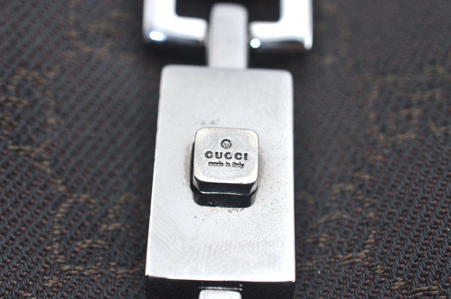 Authentic GUCCI Jackie Shoulder Hand Bag GG Canvas Leather 00963 Brown 2556J