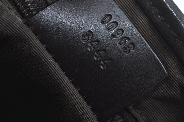 Authentic GUCCI Jackie Shoulder Hand Bag GG Canvas Leather 00963 Brown 2556J