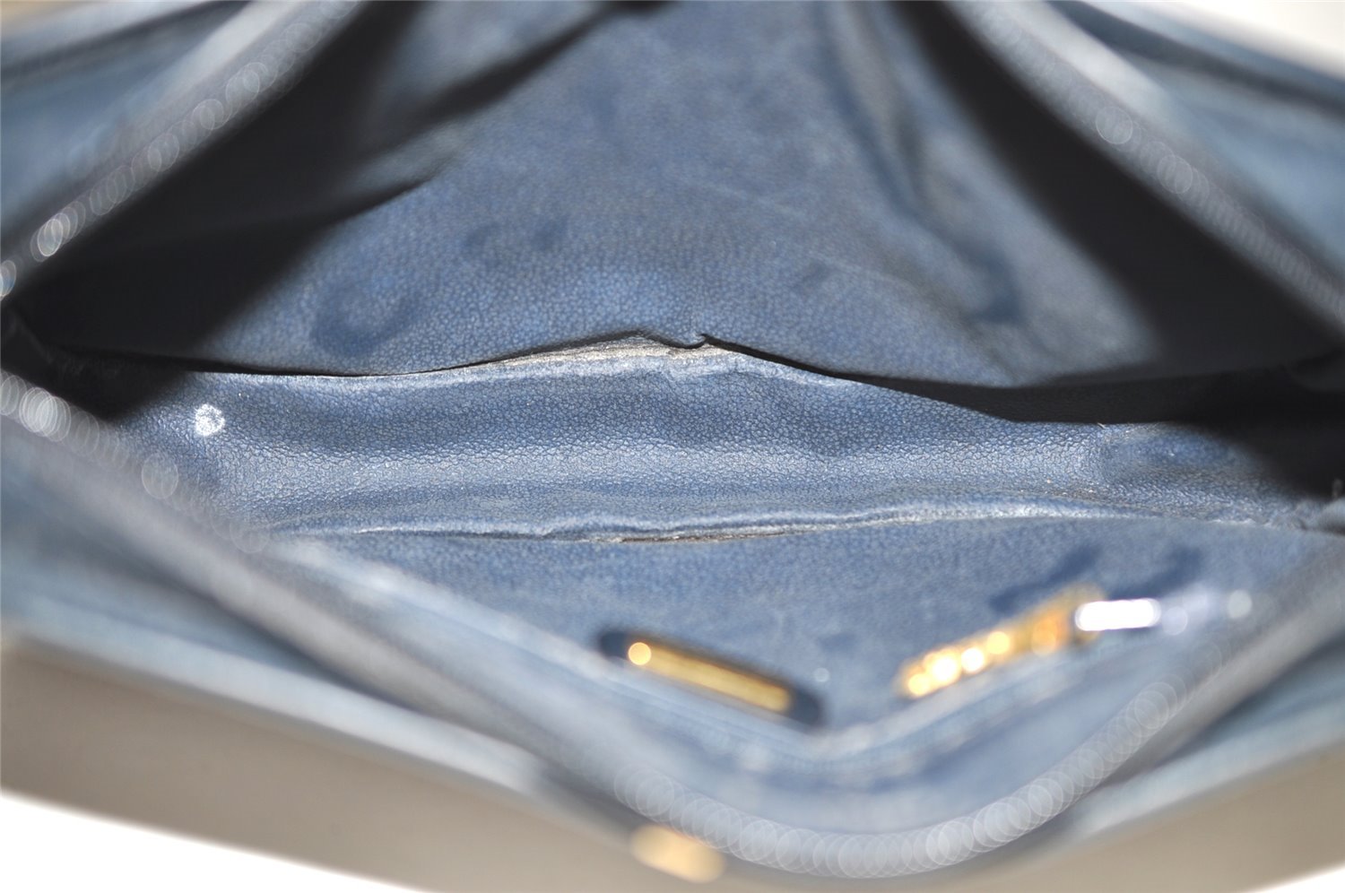 Authentic GUCCI Micro GG PVC Leather Shoulder Cross Body Bag Purse Navy 2557I