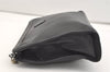 Authentic CELINE Vintage Clutch Hand Bag Purse Leather Black 2557J