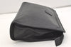 Authentic CELINE Vintage Clutch Hand Bag Purse Leather Black 2557J