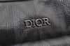 Authentic Christian Dior Hit The Road 2Way Briefcase PVC Leather Black 2557K