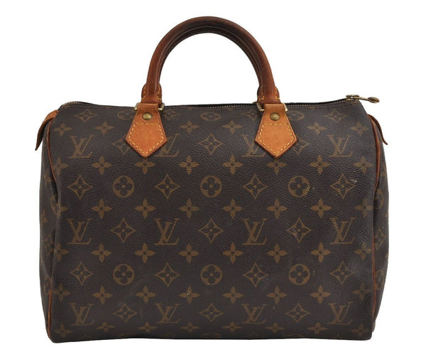 Authentic Louis Vuitton Monogram Speedy 30 Hand Boston Bag M41526 LV 2558J