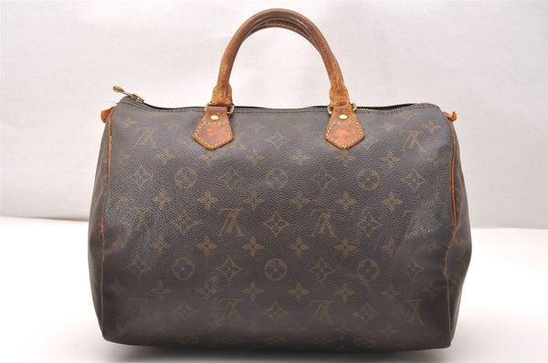 Authentic Louis Vuitton Monogram Speedy 30 Hand Boston Bag M41526 LV 2559J