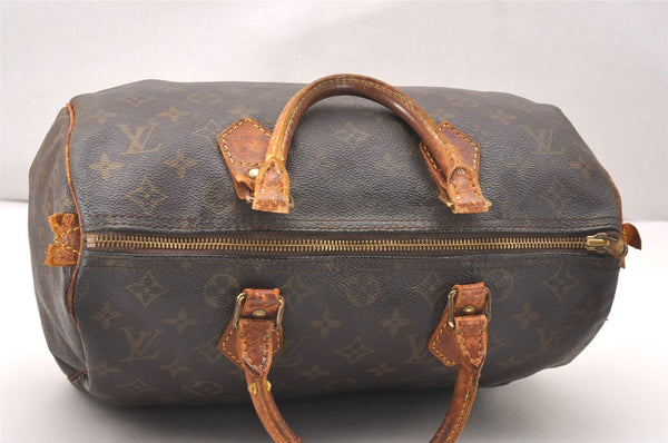 Authentic Louis Vuitton Monogram Speedy 30 Hand Boston Bag M41526 LV 2559J