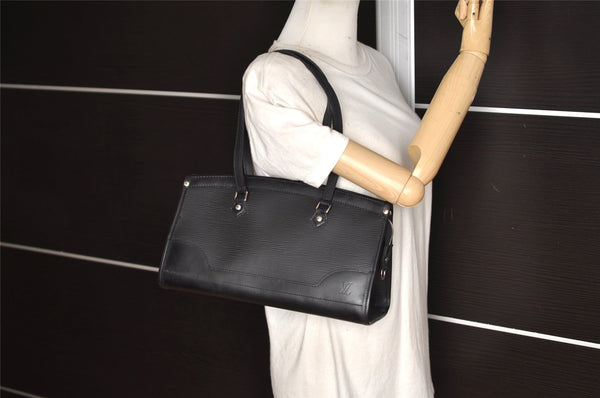 Authentic Louis Vuitton Epi Madeleine PM Shoulder Bag Black M59332 LV 2559K