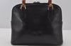 Authentic GUCCI Bamboo 2way Hand Shoulder Cross Body Bag Leather Black 2560J