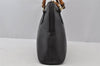 Authentic GUCCI Bamboo 2way Hand Shoulder Cross Body Bag Leather Black 2560J