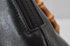 Authentic GUCCI Bamboo 2way Hand Shoulder Cross Body Bag Leather Black 2560J
