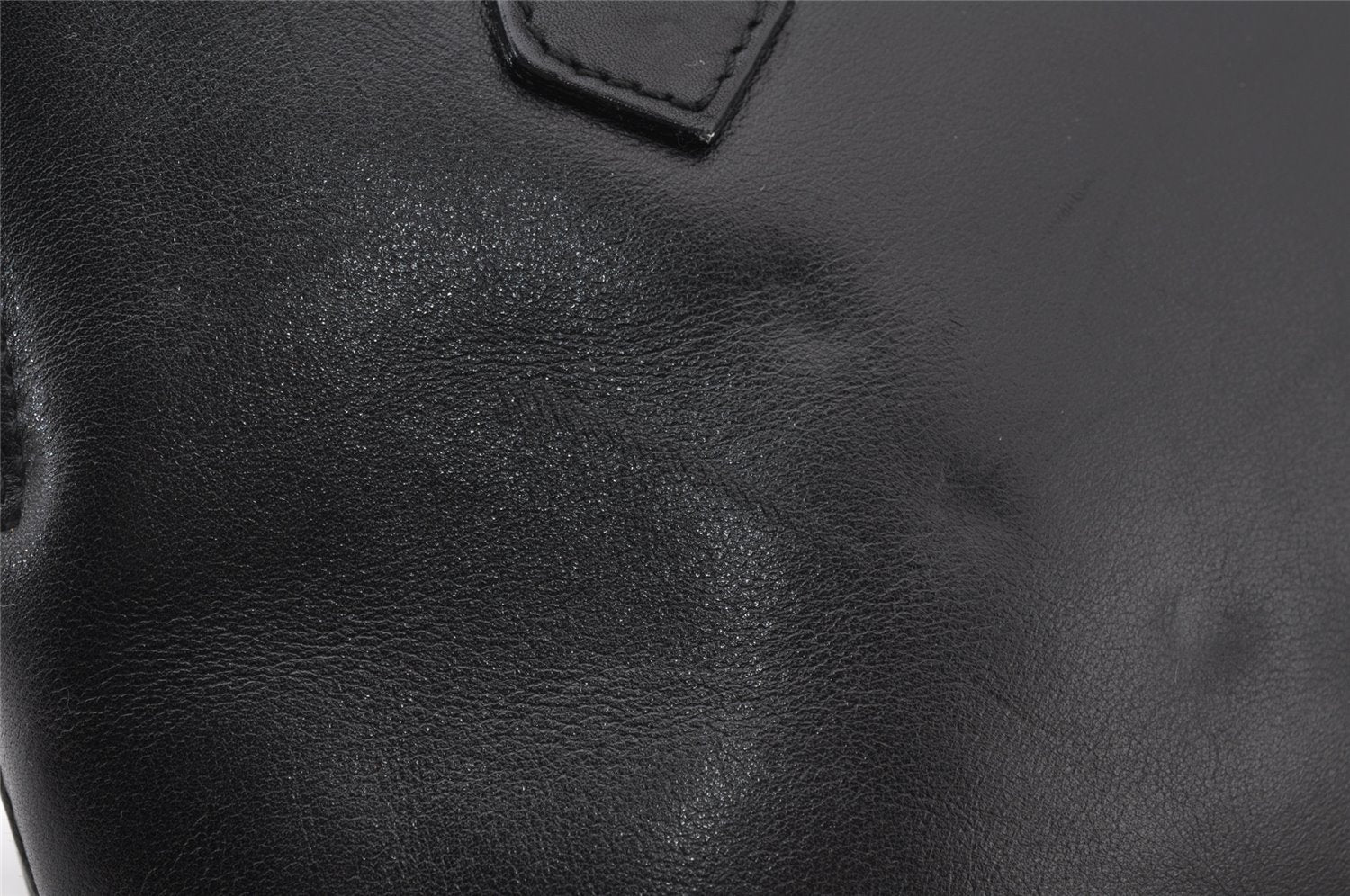 Authentic GUCCI Bamboo 2way Hand Shoulder Cross Body Bag Leather Black 2560J