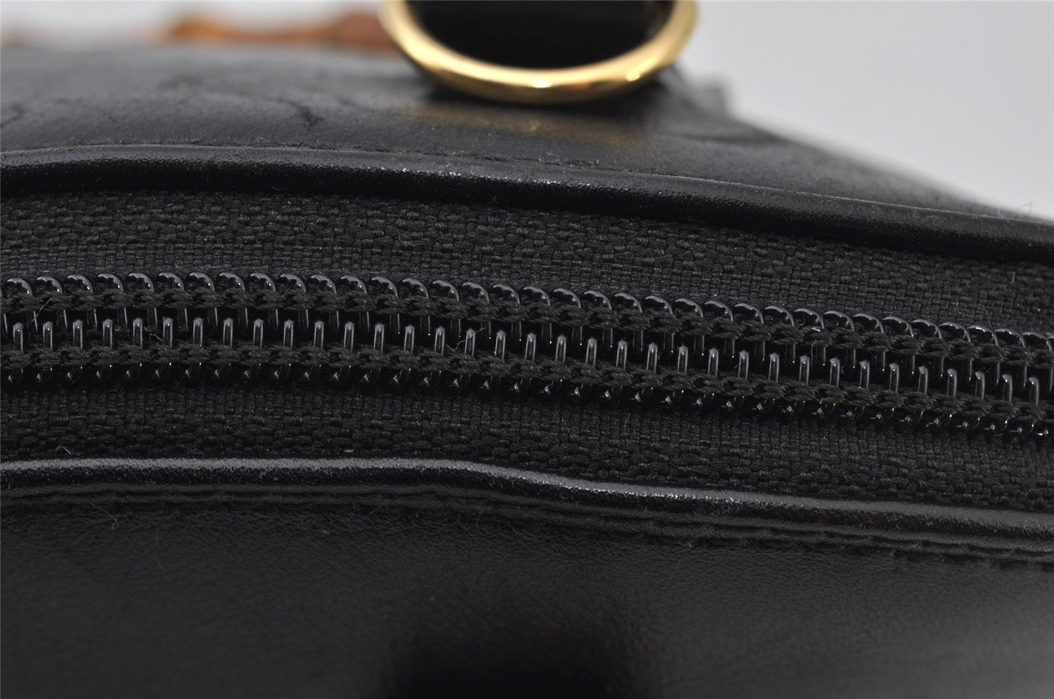 Authentic GUCCI Bamboo 2way Hand Shoulder Cross Body Bag Leather Black 2560J